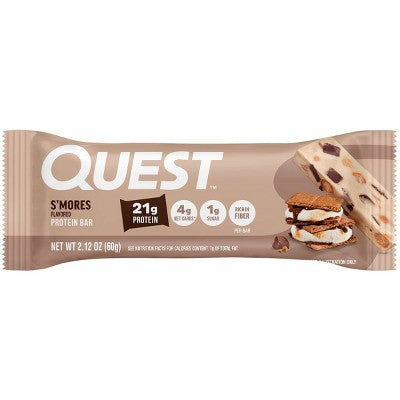 Quest Nutrition S'mores Whey Protein Bars - 21g Protein - 4ct