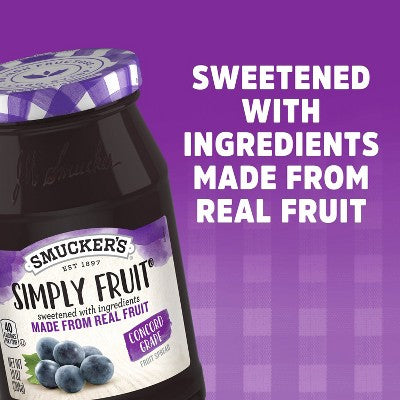 Smucker's Simply Fruit Concord Grape Fruit Spread - 10oz