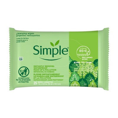 Simple Kind to Skin Facial Wipes - Unscented - 25ct