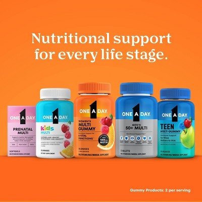 One A Day Men's 50+ Multivitamin Immune Health Support Tablets - 200ct