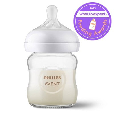 Philips Avent Glass Natural Baby Bottle with Natural Response Nipple