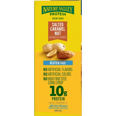 Nature Valley Protein Salted Caramel Nut Value pack - 14.oz/10ct: Gluten-Free, No Artificial Flavors, 10g Protein