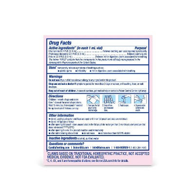 Boiron Camilia Teething Drops for Daytime and Nighttime Relief of Painful or Swollen Gums and Irritability in Babies - 30ct