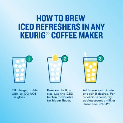 The Original Donut Shop Pineapple Passionfruit Keurig K-Cup Iced Refresher Pods - 20ct