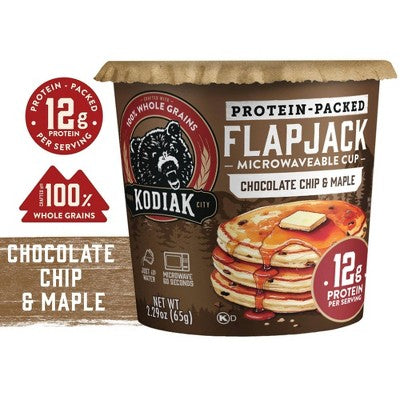 Kodiak Cakes Protein-Packed Single-Serve Flapjack Cup Chocolate Chip & Maple - 2.29oz