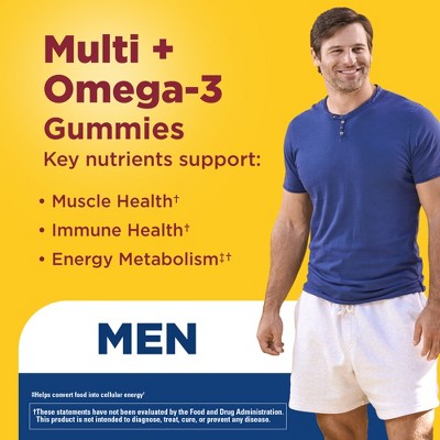 Nature Made Mens Multivitamin Gummies Plus Omega 3 Gummies, USP Verified - 150ct