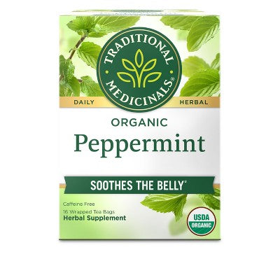 Traditional Medicinals Organic Peppermint Herbal Tea - 16ct: Non-Caffeinated, Gluten-Free