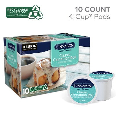 Cinnabon Classic Cinnamon Roll Flavored Keurig K-Cup Coffee Pods