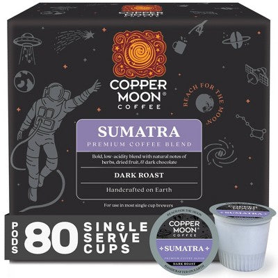 Copper Moon Single Serve Brewers Sumatra Blend Dark Roast Coffee - 80ct