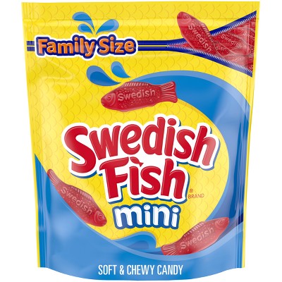Swedish Fish Mini Soft & Chewy Gummy Family Size Bulk Candy - 1.8lb