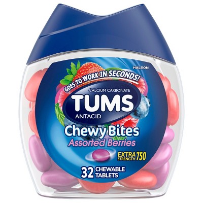 Tums Chewy Bites Extra Strength Antacid Assorted Berry 32ct