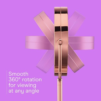 Conair LED Vanity Mirror with 1x and 10x Magnification Rose Gold
