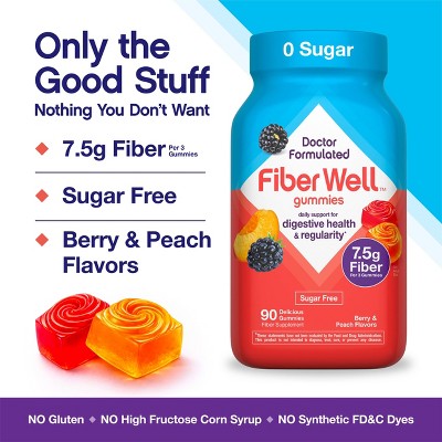 Vitafusion Fiber - Well Fiber Supplement Gummies - Fruit Flavors - 90ct