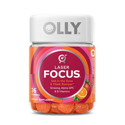 OLLY Laser Focus Gummies - Berry Tangy Tangerine - 36ct