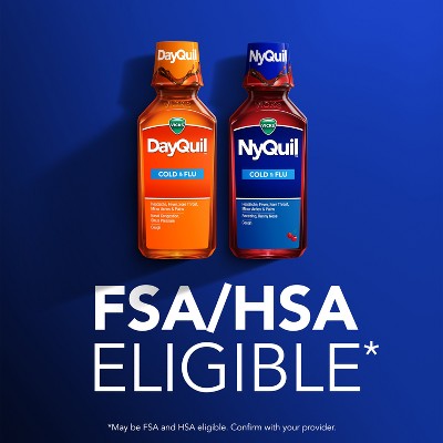 Vicks DayQuil & NyQuil Cold & Flu Medicine Liquid - Cherry - 24 fl oz: 2-Pack, With Acetaminophen