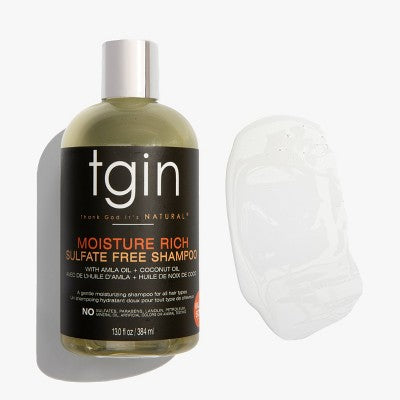 TGIN Moisture Rich Sulfate Free Shampoo For Hair with Amla Oil and Coconut Oil -13 fl oz