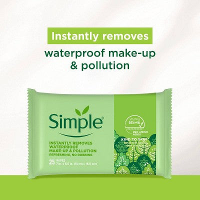 Simple Kind to Skin Facial Wipes - Unscented - 25ct