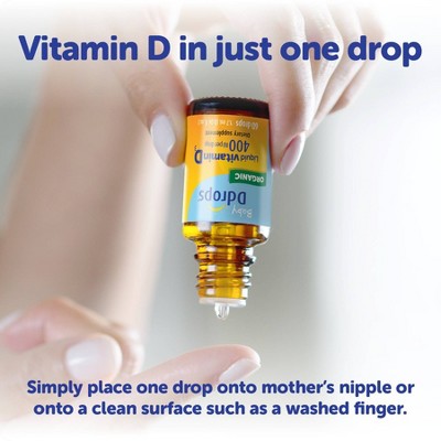 Ddrops Baby Vitamin D 400 IU Organic Liquid Drops - 0.06 fl oz