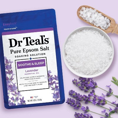 Dr Teal's Epsom Salt Magnesium Soak - Soothe & Sleep with Lavender