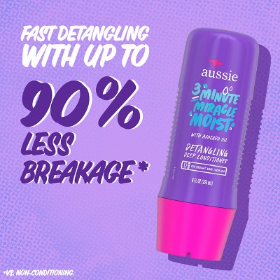 Aussie Paraben-Free Miracle Moist 3 Minute Miracle with Avocado for Dry Hair Repair - 8 fl oz