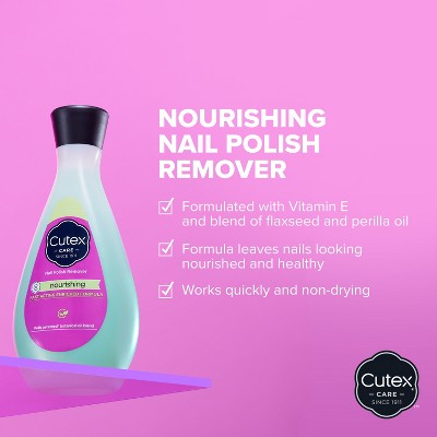 Cutex Nourishing Nail Polish Remover - 10.1 fl oz
