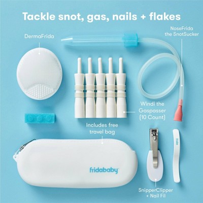 Frida Baby Baby Basics Kit - 14pc: Nail Clipper, Brush, Nasal Aspirator, Medicine Syringe, Non-Toxic