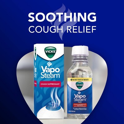 Vicks VapoSteam Liquid for Humidifiers & Vaporizers, Cough Suppressant with Camphor - 8 fl oz
