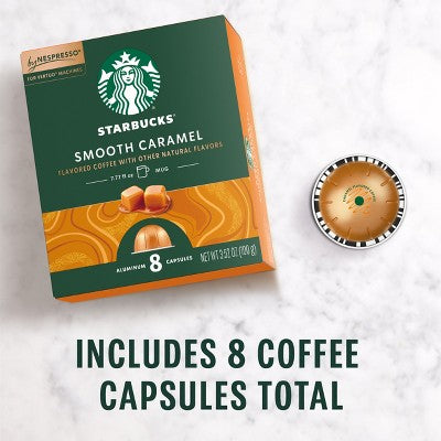 Starbucks by Nespresso Vertuo Line Smooth Caramel Light Roast Coffee Pods