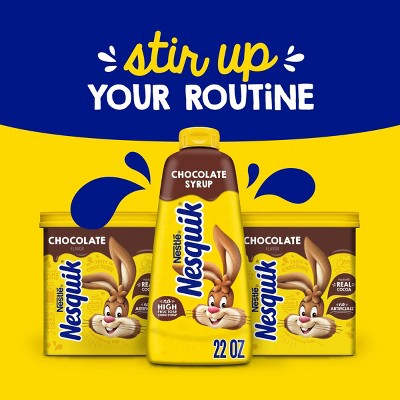 Nestle Nesquik Chocolate Syrup - 22oz: No Artificial Sweeteners, No High Fructose Corn Syrup