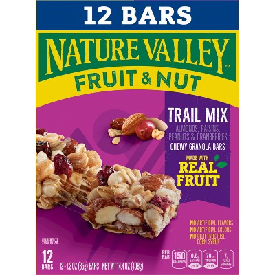 Nature Valley Fruit & Nut Trail Mix Bars - 14.4oz/12ct