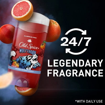 Old Spice Wolfthorn Scent Deodorant for Men - Aluminum-Free 3oz