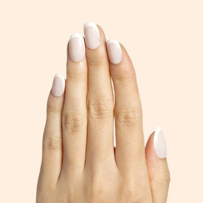 Olive & June Fake Nails - S Round - Classic French - 32ct