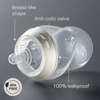 Tommee Tippee Natural Start Slow-Flow Breast-Like Nipple Anti-Colic Baby Bottle - 9oz/3pk