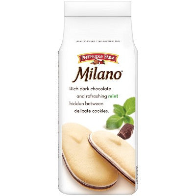 Pepperidge Farm Milano Mint Chocolate Cookies - 7oz/15ct: No Artificial Preservatives, No Artificial Colors, Valentine's Day