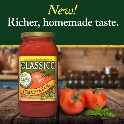 Classico Tomato and Basil Pasta Sauce - 24oz
