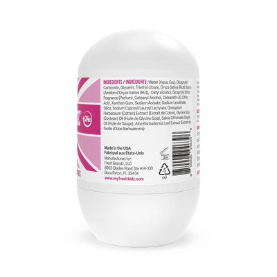 Fresh Kidz Girls Pink Roll-On Deodorant - 1.86 fl oz