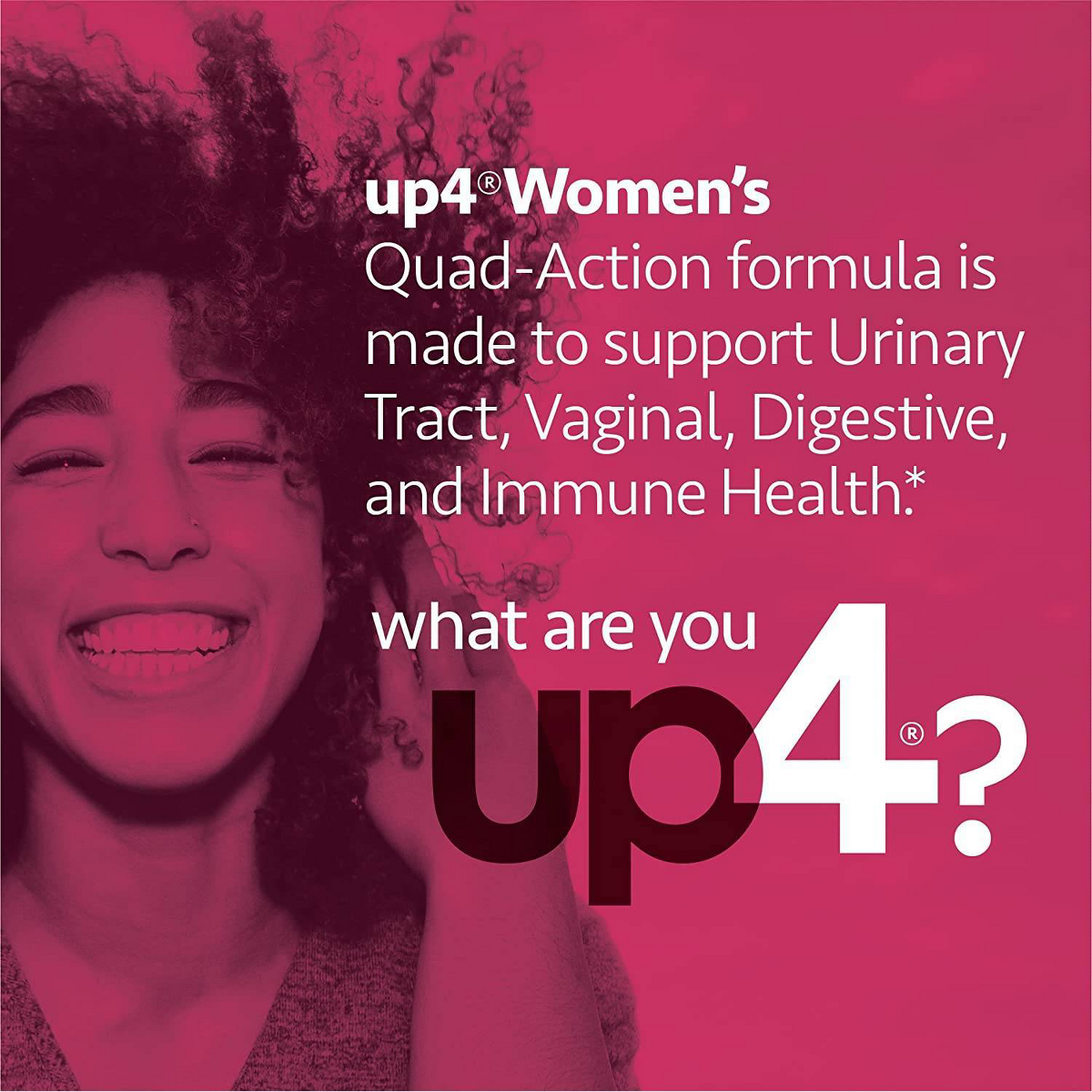 UP4 Probiotikum für Frauen mit Bio-Cranberry, vegan, Probiotikum mit Cranberry für Frauen - 60 Stk.