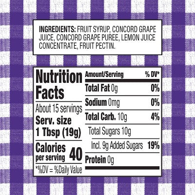 Smucker's Simply Fruit Concord Grape Fruit Spread - 10oz