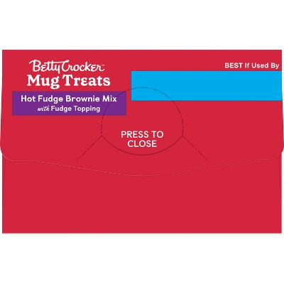 Betty Crocker Mug Treats Hot Fudge Brownie Cake Mix - 13.9oz/4ct: No Artificial Sweeteners