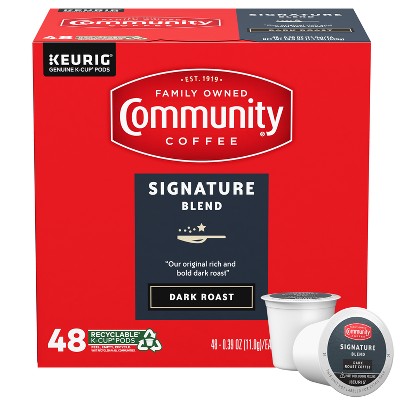 Community Dark Roast Coffee Pods - 48ct/18.6oz: Compatible With Keurig K-Cup, Made From Arabica Beans