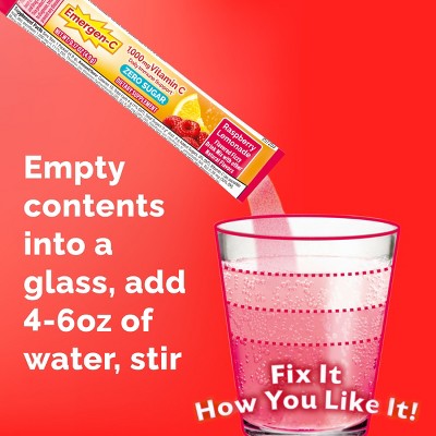 Emergen-C Zero Sugar Raspberry Lemonade Vitamin Packet - Raspberry Lemonade - 3oz/18ct