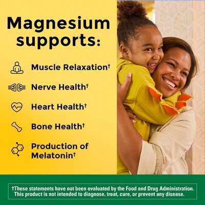 Nature Made Magnesium Citrate 250mg Muscle, Nerve, Bone & Heart Support Supplement