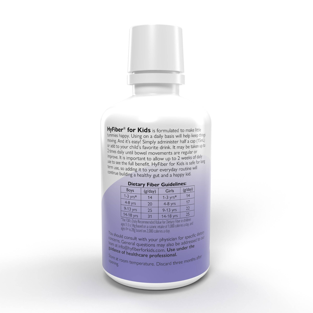HyFiber for Kids Flüssige Ballaststoffe zur Unterstützung der Verdauung - 16 fl oz