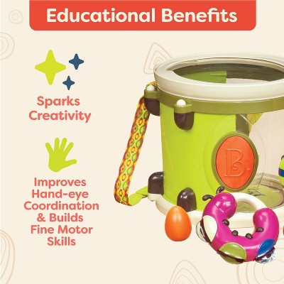 B. toys Toy Drum Set 7 Instruments - Parum Pum Pum: Music Percussion, Social Skills, Fine Motor Development