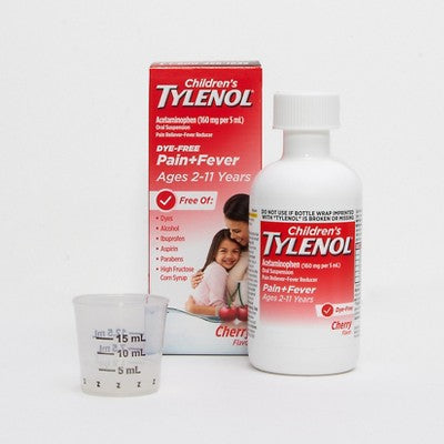 Children's Tylenol Dye-Free Pain + Fever Relief Liquid - Acetaminophen - Cherry - 4 fl oz