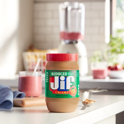 Jif Reduced Fat Creamy Peanut Butter - 40oz: Gluten-Free, No Preservatives