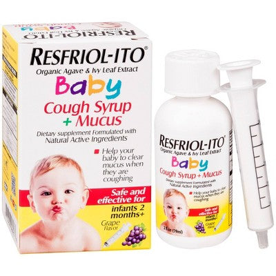 Resfriol-Ito Baby Cough + Mucus Relief Syrup - 2 fl oz: With Agave Syrup, Cold Treatment, Liquid Form