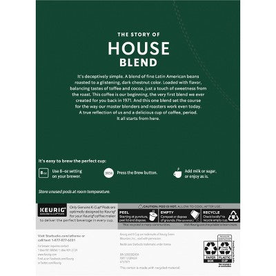 Starbucks Keurig House Blend Medium Roast Coffee Pods