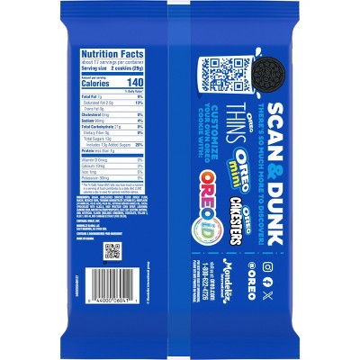 Oreo Birthday Cake Creme Chocolate Sandwich Cookies Size - 17oz