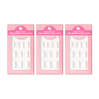 Olive & June Press-On Nails - XS Squoval - Swan - 96ct